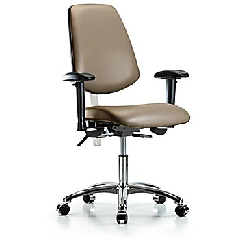 Class 100 Vinyl Clean Room Chair - Taupe Supernova Vinyl