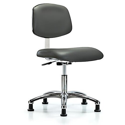 Class 10 Clean Room Vinyl Chair Chrome Carbon Supernova Vinyl
