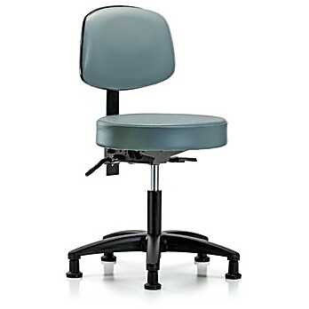 Vinyl Stool with Back - Storm Supernova Vinyl