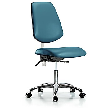 Class 100 Vinyl Clean Room Chair - Marine Blue Supernova Vinyl