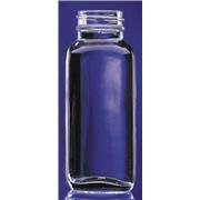 Clear French Square Glass Bottles With Black Phenolic Cap with Rubber Liner
