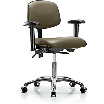 Vinyl Chair Chrome - Taupe Supernova Vinyl