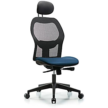 Executive Windrowe Mesh Back Chair with Marine Blue Supernova Seat