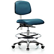 Class 100 Vinyl Clean Room Chair - Marine Blue Supernova Vinyl