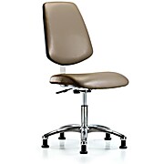 Class 10 Clean Room Vinyl Chair Chrome - Taupe Supernova Vinyl