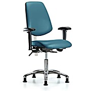 Class 100 Vinyl Clean Room Chair - Marine Blue Supernova Vinyl
