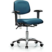 Class 100 Vinyl Clean Room Chair - Marine Blue Supernova Vinyl