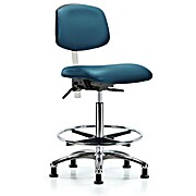 Class 100 Vinyl Clean Room Chair - Marine Blue Supernova Vinyl