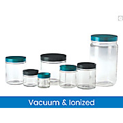 Vacuum & Ionized Clear Straight Sided Rounds with Green Thermoset F217 & PTFE Caps