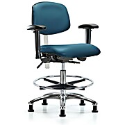 Class 100 Vinyl Clean Room Chair - Marine Blue Supernova Vinyl