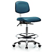 Class 100 Vinyl Clean Room Chair - Marine Blue Supernova Vinyl