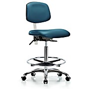 Class 100 Vinyl Clean Room Chair - Marine Blue Supernova Vinyl