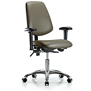 Vinyl Chair Chrome - Taupe Supernova Vinyl