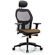Executive Windrowe Mesh Back Chair with Taupe Supernova Seat