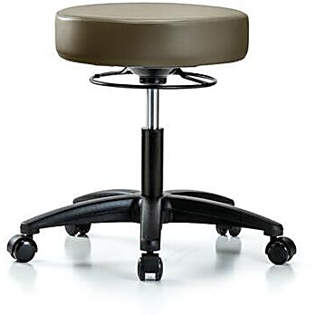 Vinyl Stool without Back - Marine Blue Supernova Vinyl