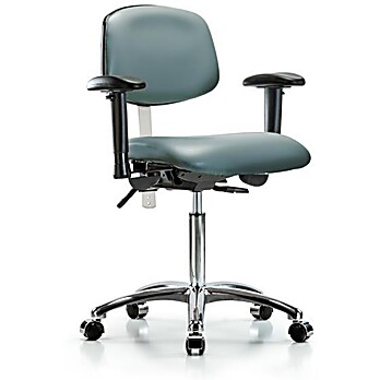 Class 100 Vinyl Clean Room Chair - Storm Supernova Vinyl