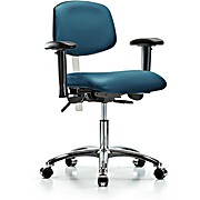 Class 100 Vinyl Clean Room Chair - Marine Blue Supernova Vinyl