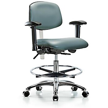 Class 100 Vinyl Clean Room Chair - Storm Supernova Vinyl