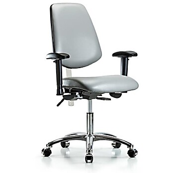 Class 100 Vinyl Clean Room Chair - Sterling Supernova Vinyl