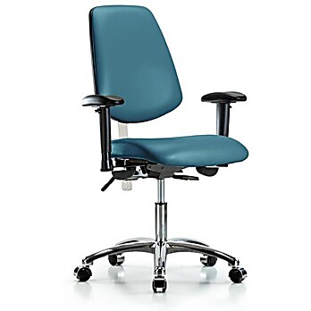 Class 100 Vinyl Clean Room Chair - Marine Blue Supernova Vinyl