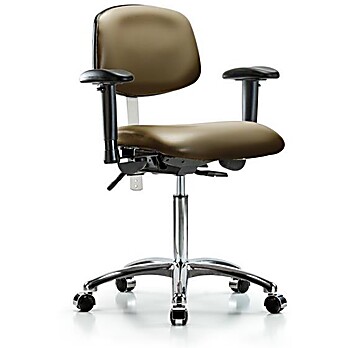 Class 100 Vinyl Clean Room Chair - Taupe Supernova Vinyl