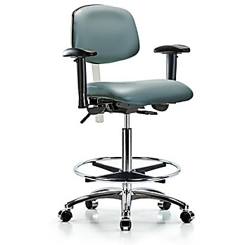 Class 100 Vinyl Clean Room Chair - Storm Supernova Vinyl