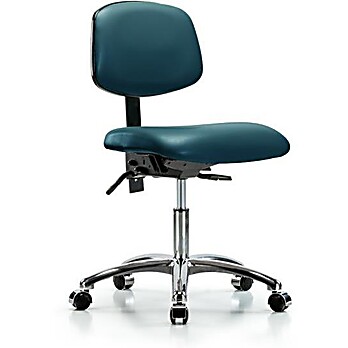 Vinyl Chair Chrome - Marine Blue Supernova Vinyl