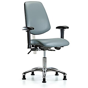 Class 100 Vinyl Clean Room Chair - Storm Supernova Vinyl