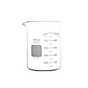 400mL Capacity WPI CG-0017 Heavy Duty Borosilicate Glass Griffin Beaker with Spout Pack of 6 