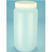 Thermo Scientific Nalgene™ Wide-Mouth HDPE Economy Bottles with Closure, 1L,  Case of 24