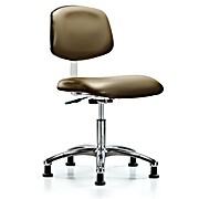 Class 10 Clean Room Vinyl Chair Chrome - Taupe Supernova Vinyl
