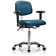 Class 100 Vinyl Clean Room Chair - Marine Blue Supernova Vinyl
