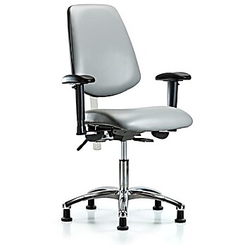 Class 100 Vinyl Clean Room Chair - Sterling Supernova Vinyl