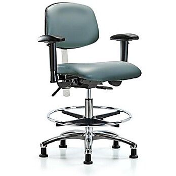 Class 100 Vinyl Clean Room Chair - Storm Supernova Vinyl