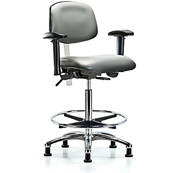 Class 100 Vinyl Clean Room Chair - Sterling Supernova Vinyl