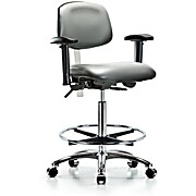 Class 100 Vinyl Clean Room Chair - Sterling Supernova Vinyl