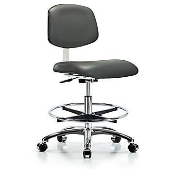 Class 10 Clean Room Vinyl Chair Chrome - Carbon Supernova Vinyl