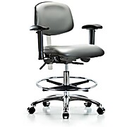 Class 100 Vinyl Clean Room Chair - Sterling Supernova Vinyl