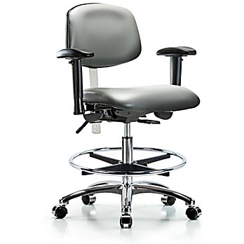 Class 100 Vinyl Clean Room Chair - Sterling Supernova Vinyl