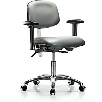 Class 100 Vinyl Clean Room Chair - Sterling Supernova Vinyl