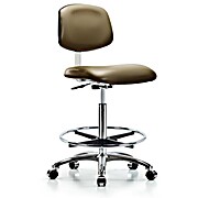 Class 10 Clean Room Vinyl Chair Chrome - Taupe Supernova Vinyl