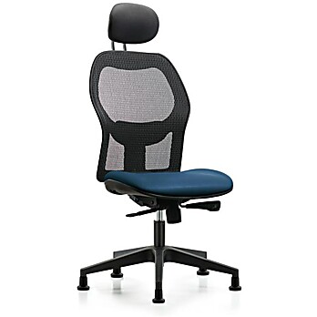 Executive Windrowe Mesh Back Chair with Marine Blue Supernova Seat