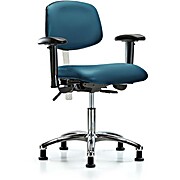 Class 100 Vinyl Clean Room Chair - Marine Blue Supernova Vinyl