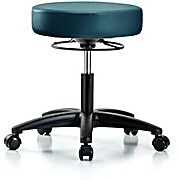 Vinyl Stool without Back - Marine Blue Supernova Vinyl