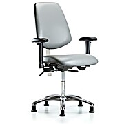 Class 100 Vinyl Clean Room Chair - Sterling Supernova Vinyl
