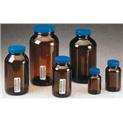Wide-Mouth Amber Glass Packer Jars with Closures