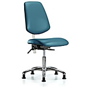 Class 100 Vinyl Clean Room Chair - Marine Blue Supernova Vinyl