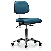 Class 100 Vinyl Clean Room Chair - Marine Blue Supernova Vinyl
