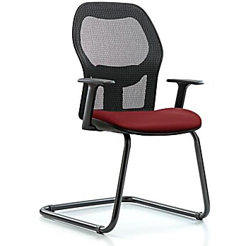 Executive Windrowe Mesh Back Guest Chair with Borscht Supernova Seat & Arms