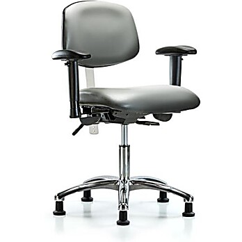 Class 100 Vinyl Clean Room Chair - Sterling Supernova Vinyl